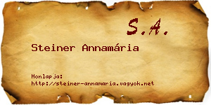 Steiner Annamária névjegykártya